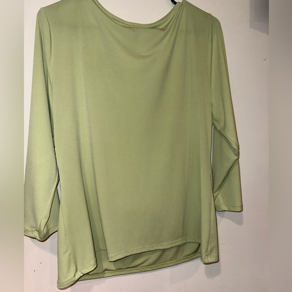 Carmen Marc Valvo Light Green Cutout Blouse - XL - Picture 3 of 3